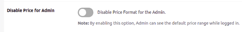 Disable Price for Admin