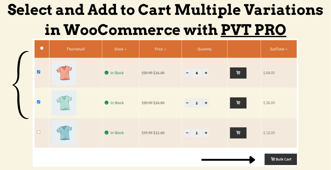 Best Method to Effortlessly Select and Add to Cart Multiple Variations in WooCommerce