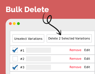 Bulk Delete WooCommerce Variation